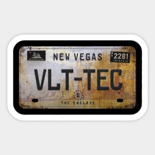 New Vegas License Plate Sticker